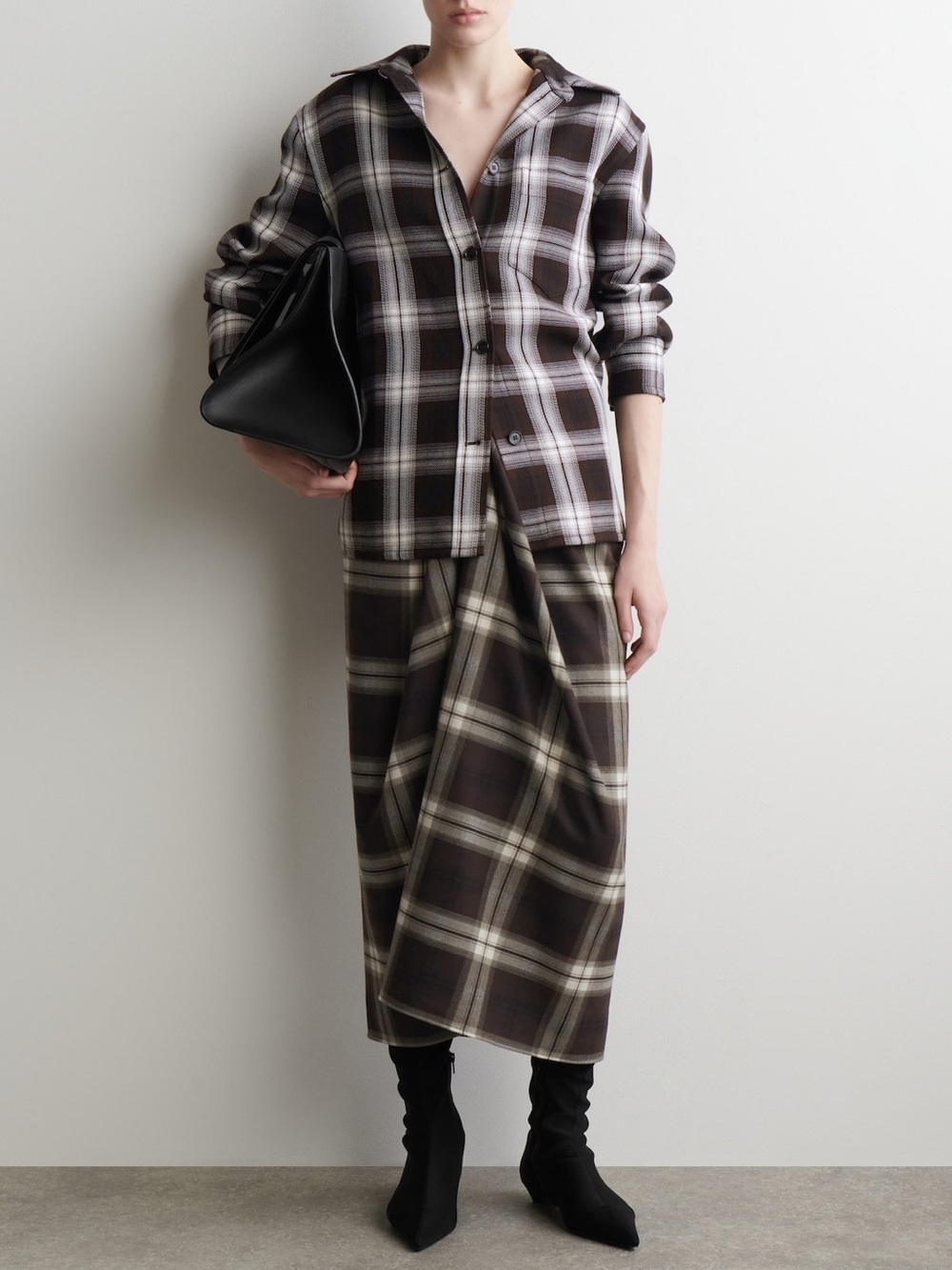 COS Checked Overshirt Size 12 US Large New